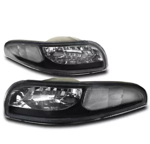 97-04 CHEVY CORVETTE C5 Z06 BUMPER SIGNAL PARKING LIGHTS LAMPS BLACK 00 01 02 03 - Picture 1 of 4