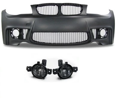 PARE CHOC PARECHOC M M1 BMW SERIE 1 E81 E82 E87 E88 CALANDRE ANTIBROUILLARD NOIR - Photo 1/4