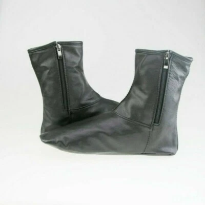 Unisex Genuine Leather Socks Zip Zipper Muslim Prayer Islamic Halal Mosque - Image 1 of 4