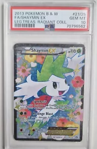 Pokemon Black & White Legendary Treasures Shaymin EX RC21 Full Art PSA 10 - Picture 1 of 2
