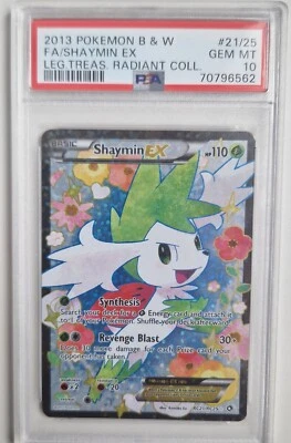 Pokemon Black & White Legendary Treasures Shaymin EX  RC21 Full Art PSA 10 - Image 1 of 2