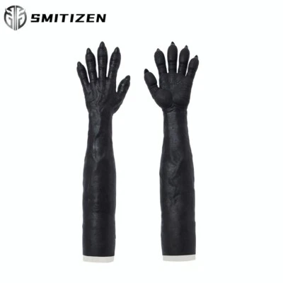 Smitizen Schwarz Silikon Tiger Pfote Handschuhe Kostüm Zubehör für Halloween Cos