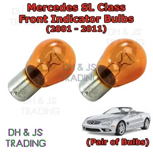 For Mercedes SL Class Amber Front Indicator Bulbs Flash Bulb Tail Pair (01-11) - Picture 1 of 1