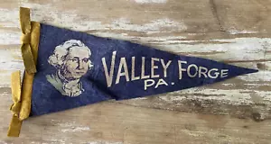 Banderín de fieltro recuerdo viaje turístico vintage Valley Forge PA Washington años 50 - Imagen 1 de 5