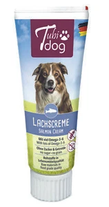 3x 75g Tubi-DOG Tubi Dog Lachscreme in der Tube 225g
