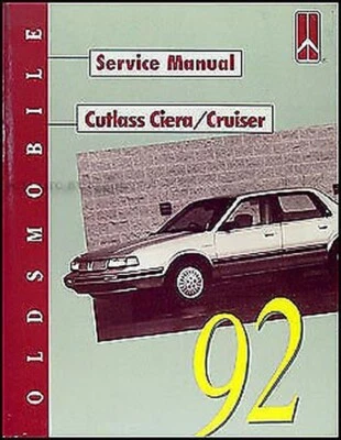 1992 Olds Cutlass Ciera Y Crucero Tienda Manual 92 Reparación Servicio Libro OEM - Imagen 1 de 2