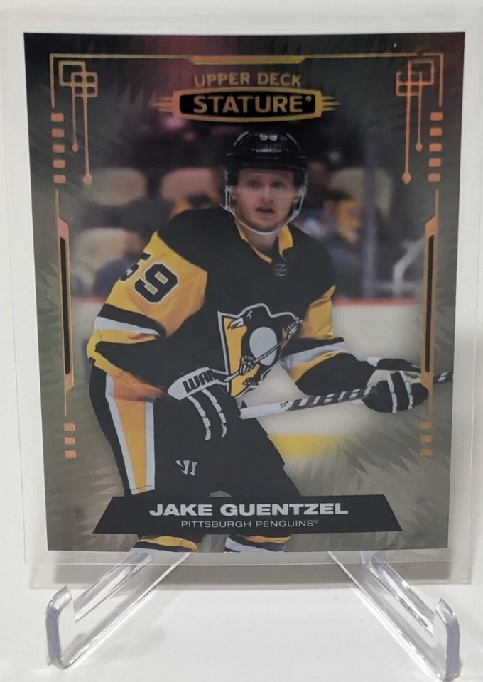 2021-22 Upper Deck Stature Jake Guentzel #61 Base Card Pittsburgh Penguins - Image 1 of 2