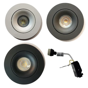 4x plafoniere da incasso grandi GU10 LED downlight inclinabili faretti dimmerabili - Foto 1 di 12
