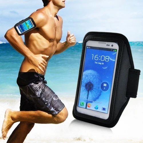 CUSTODIA COVER FASCIA DA BRACCIO SPORT FITNESS ARMBAND NERO per NOKIA LUMIA - Immagine 1 di 1