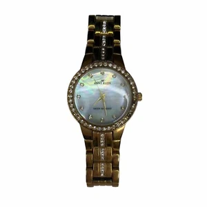 Anne Klein Armbanduhr goldfarben Kristalllünette; wasserdicht 100 Fuß - Bild 1 von 11