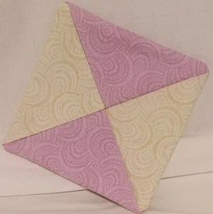  Selbstgemachte Handarbeit Topflappen doppellagig mikrowellengeeignet Wickel & Zap Rosa Creme - Bild 1 von 2