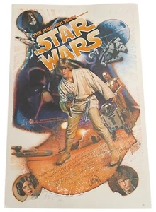 Stampa artistica firmata Drew Struzan 27x41 Star Wars i primi dieci anni x/3000 JSA COA - Foto 1 di 7