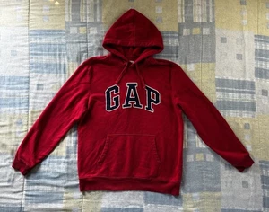 Sudadera con capucha Gap roja manga larga logotipo deletreado ropa de calle bombo talla M - Imagen 1 de 20