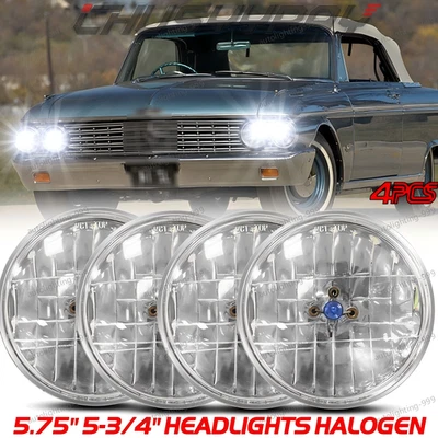 4 piezas para Ford Galaxie 500 1962-1974 DOT 5,75" 5-3/4 pulgadas FAROS HALÓGENOS alto/bajo Foto 1 de 4