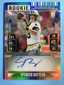 2024 Contenders Optic Blue Prizm /75 !! Spencer Rattler Rookie (RC) Auto Saints - Picture 1 of 2