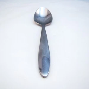 Oneida Stainless Steel MOONCREST Lot of 2 Oval Soup Spoons USED - Picture 1 of 5