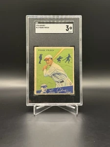 1934 Goudey Frank Frisch #13 SGC 3 VG St. Louis Cardinals �� - Foto 1 di 2