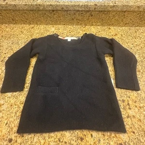 Burberry Children Girl’s 8 Black Cashmere Sweater Tunic Length EUC - Picture 1 of 9