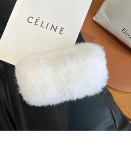 Vacío Cálido Mujeres Peluche Sombrero Bufandas Bufanda Granja Piel de Conejo Diadema Elegante - Imagen 1 de 19