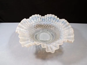 Fenton Large French Opalescent Glass Hobnail Bowl 11" Wide - Picture 1 of 9
