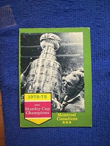 1973-74 Topps Hockey #198 Montreal Canadiens Stanley Cup Champions 1972-73 NHL - Imagen 1 de 2
