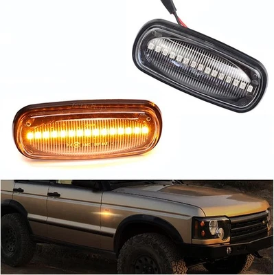 Amber Turn Signal For Land Rover Defender Freelander LED Side Marker Lights x2 Foto 1 de 4