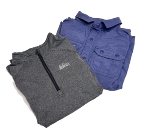 REI REI CO-OP Shirts Boys Size XXS 4 5 Lot of 2 Hiking Tops Sahara Youth Kids - Picture 1 of 12
