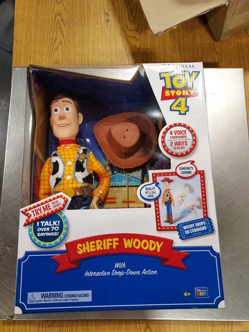 Toy Story 4 Sheriff Woody with Interactive Drop-Down Action NEW RARE,SEALED! Cover