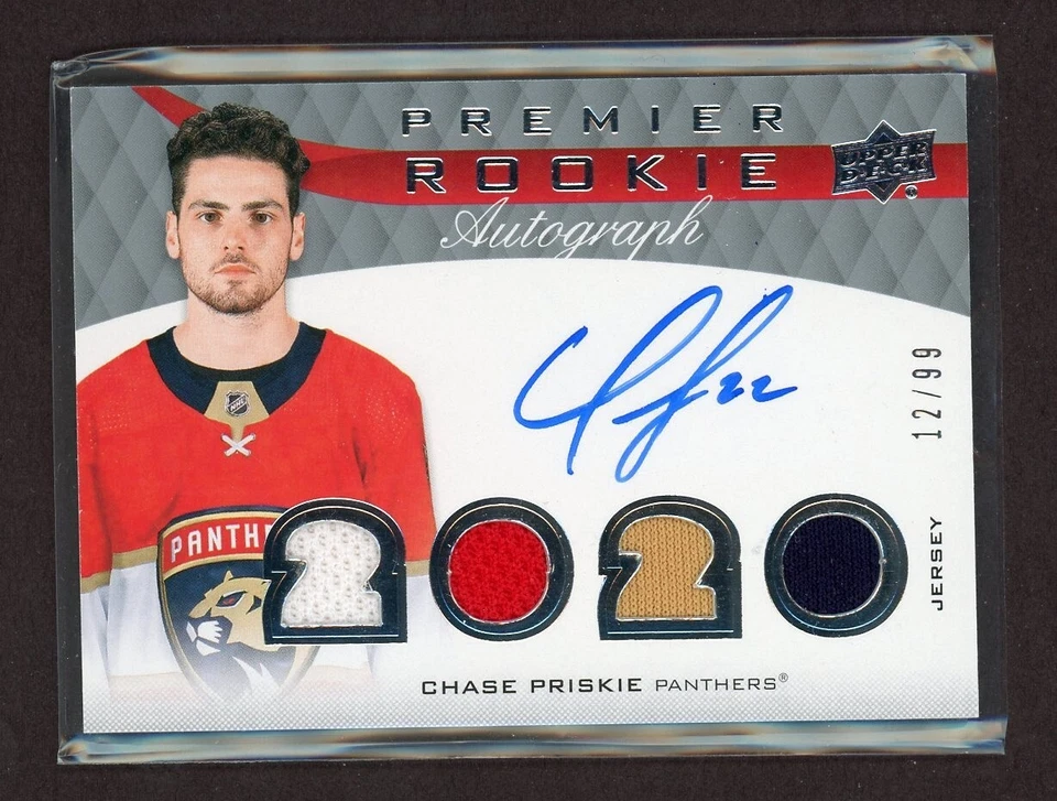 2020-21 Upper Deck Premier Rookie Jersey Autographs #PRACP Chase Priskie /99 - Image 1 of 1