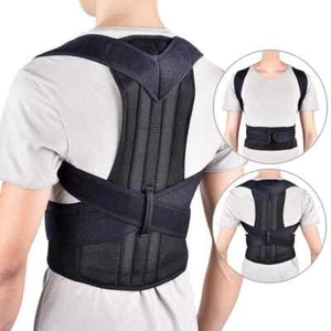 UK Adjustable Posture Corrector Corset Brace Back Support Shoulder Straightener - Picture 1 of 12