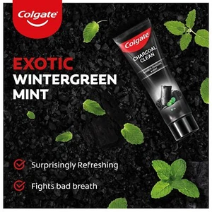 Colgate Charcoal Clean Black Gel Toothpaste -Plaque Removal- 120Gm- Free Ship - Picture 1 of 7