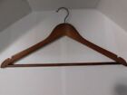 Set of 5 Notched Dark Hard Wood Suit Hangers With Wood Bar Finish 17.5"