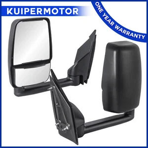 Par de espejos retrovisores de remolque plegables para Chevy Express GMC Savana Van 1500 3500 2003-17 - Imagen 1 de 11