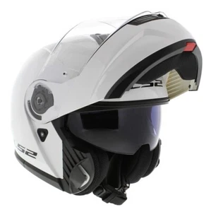 CASCO MOTO LS2 MODULARE APRIBILE FF908 STROBE 2 II BIANCO WHITE GLOSS ECE 22.06 - Picture 1 of 8