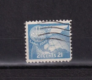 US Canal Zone Panama 1951 Stamp Globe and Wing Perf 11 SC# US-CZ C24 Lot 370 - Picture 1 of 2