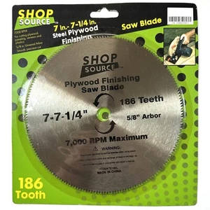 Shop Source Sperrholz Finish Sägeblatt 7” bis 7-1/4” 186 Zähne 5/8” Dorn - Bild 1 von 2