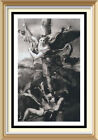 Religious Art Print by Raphael - Archangel Michael Vanquishing Kicked Satan Out