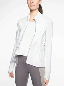 ATHLETA Powervita Elation Jacket, EUC, Size Large, White, MSRP $108 WKTP-1 - Picture 1 of 7