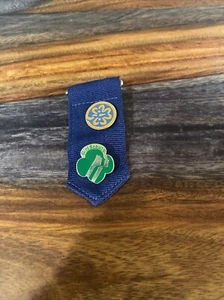 Cadette Senior Ambassador Insignia Tab w/ World Trefoil Pin And Girl Scouts Pin - Picture 1 of 4