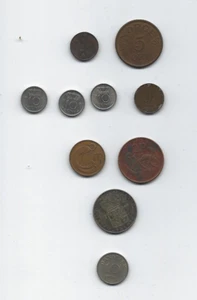 EUROPE 10 COINS NORWAY SWEDEN DENMARK IRELAND NEDERLANDS VG COND FREE USA SHIP - Picture 1 of 2