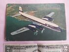 VINTAGE USA DELTA AIRLINES GOLDEN CROWN DC-7 PLANE AVIATION POSTCARD BQ10