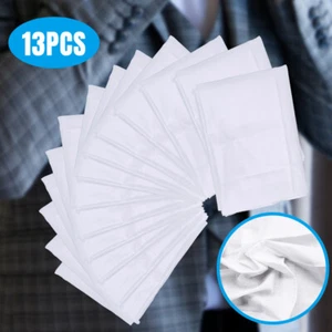 1~13PC White Cotton Men Handkerchiefs Hanky Pocket Square Hankie Lot Set Vintage - Picture 1 of 15