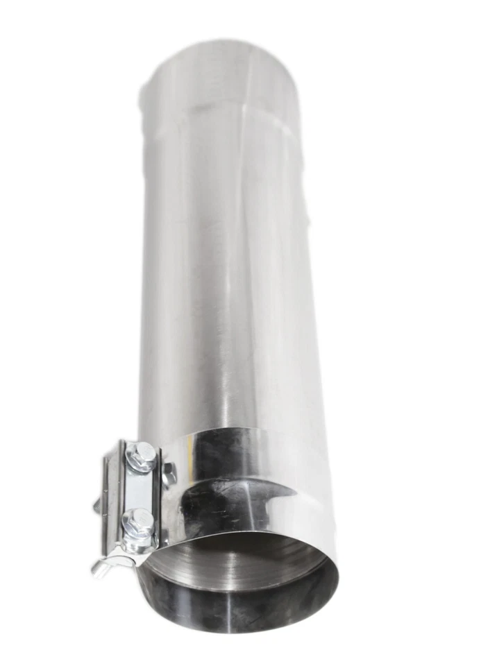 Tubo de escape recto de acero T409 SS 5,0" ID a 5" OD X17" de longitud con abrazadera Foto 1 de 4