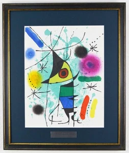 Joan Miró Original Lithograph Volume Painting Prints Framed Name Plate - Picture 1 of 2