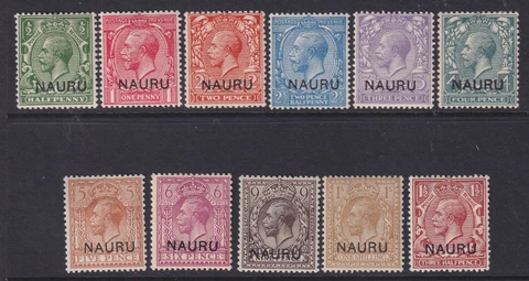 Nauru, Scott 1-12 (SG 1-12), MLH/HR Cover
