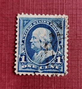 Lot 2. Benjamin Franklin 1Cent Stamp Scott# 264; 1895 Blue Used VF - Picture 1 of 2