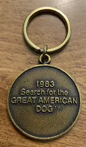 Vintage 1983 Purina Dog Chow Food Search for Great American Dog Keychain C15a - Picture 1 of 11