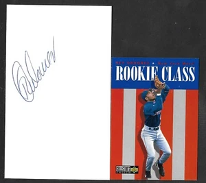Rey Ordonez ( Debut 1996 ) NYM TB CHC  SIGNED AUTOGRAPH AUTO 3x5 INDEX COA - Picture 1 of 1