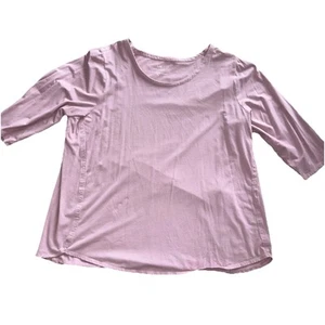 Top túnica manga ballet J. Jill Luxe Supima para mujer manga 2x 3/4 rosa claro - Imagen 1 de 6
