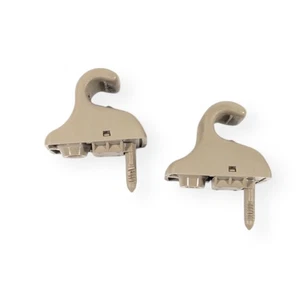 2007-2012 Hyundai Santa Fe Sun Visor Clip Mount Hook Pair Set Tan - Picture 1 of 8
